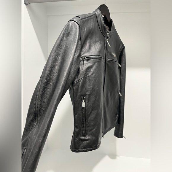 Harley Davidson black leather riding jacket women’s size extra small - Picture 4 of 14